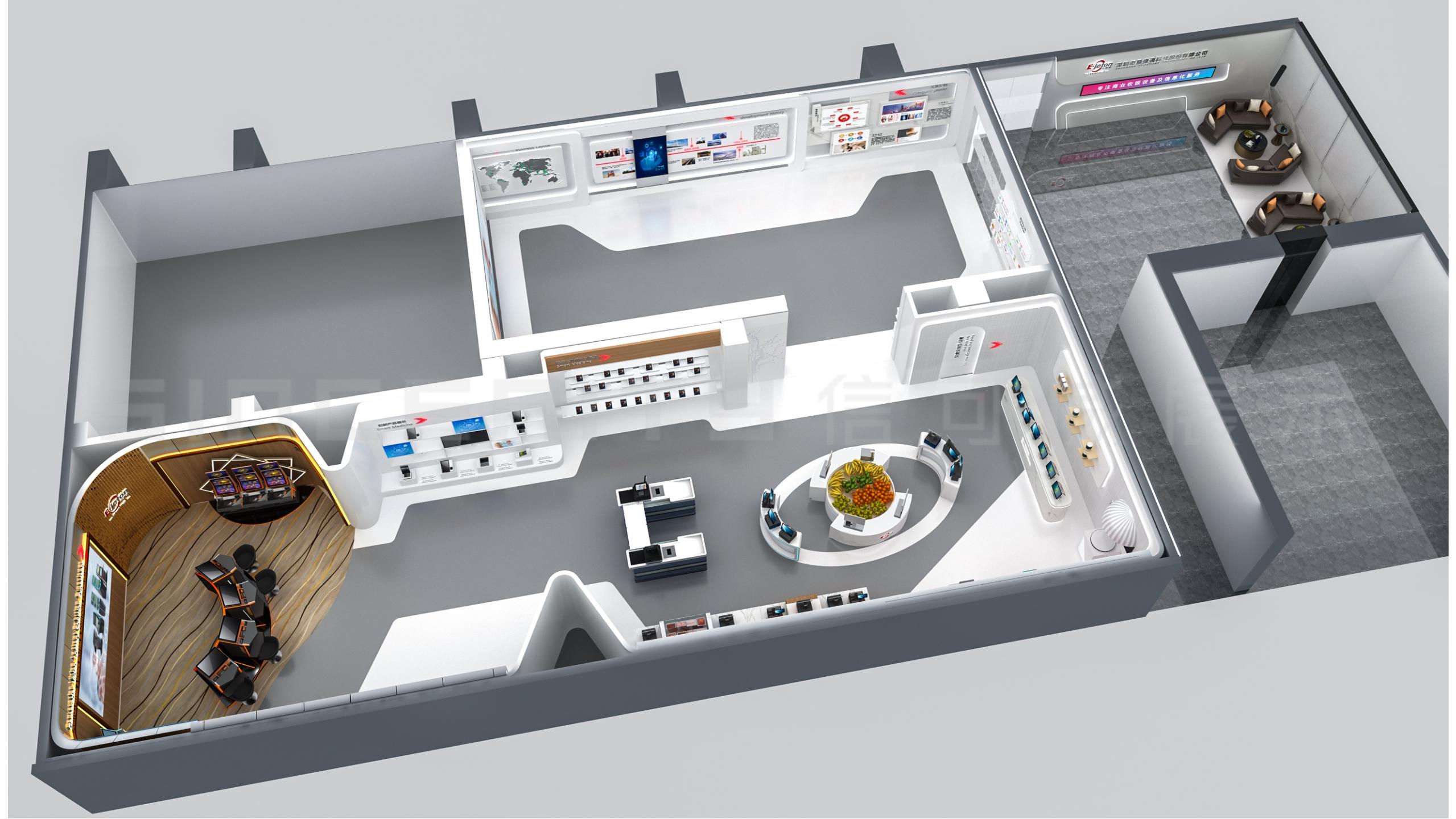 易捷通智慧展廳鳥瞰圖